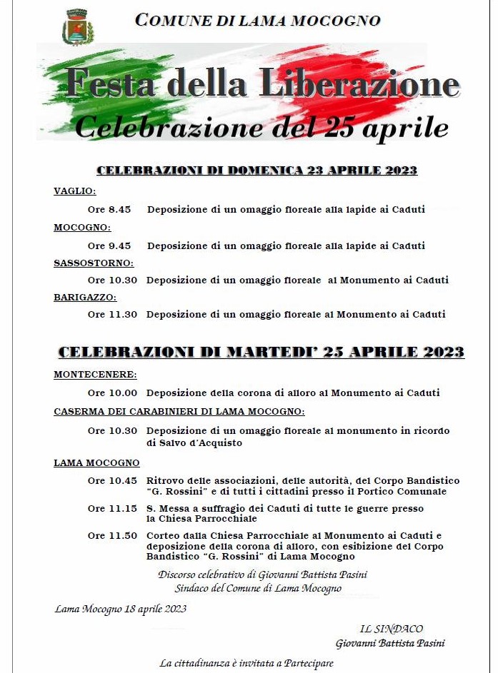 Celebrazioni del 25 aprile 