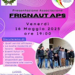 Presentazione associazione Frignaut APS con foto dei ragazzi